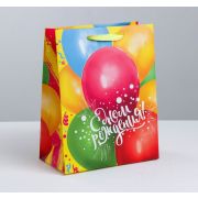 Пакет подарочный ламинированный вертикальный, «В твой День Рождения», S 12 х 15 х 5.5 см 3680607