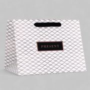 Пакет подарочный ламинированный с широким дном,