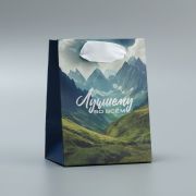 Пакет подарочный ламинированный, упаковка, «Лучшему во всём», 9 х 12 х 6.5 см 10200578