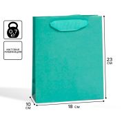 Пакет подарочный ламинированный, упаковка, «Тиффани», MS 18 х 23 х 10 см 7304168