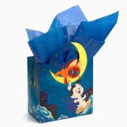 Пакет подарочный с упаковочной бумагой тишью, 22х22х12 см, Котёнок по имени Гав 10264269