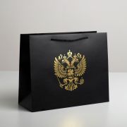 Пакет подарочный, упаковка, «Герб России», 32 х 26 х 12 см 5307538