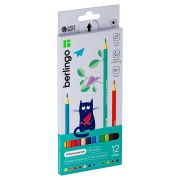 Карандаши Berlingo «SuperSoft. Жил-был кот», цветные, 12цв., трехгран., заточен., SS00512