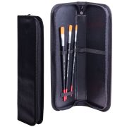 Пенал-тубус для кистей на молнии, 270*90мм кожзам, черный ФК-1