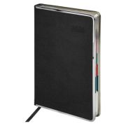 Ежедневник GALANT Infinity Silver 117495 датированный 2026 А5 (148*218мм),кожзам, черный