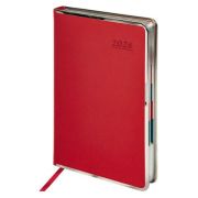 Ежедневник GALANT Infinity Silver 117497 датированный 2026 А5 (148*218мм),кожзам, красный
