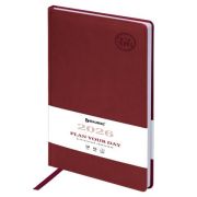 Ежедневник датированный BRAUBERG Favorite 117240 А4, бордо, 2026г.