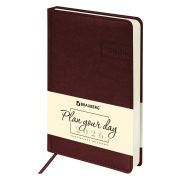 Ежедневник датированный BRAUBERG Imperial 117061 А5, коричневый, 2026г.