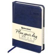 Ежедневник датированный BRAUBERG Imperial 117255 А6, синий, 2026г.