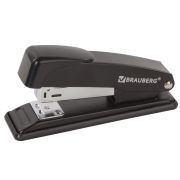 Степлер BRAUBERG №24/6, 26/6, до 20л. черный 228614