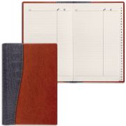 Телефонная книжка (136х202мм) А5, BRAUBERG Cayman, кожзам, 96л, вырубка,комбинир, 125129