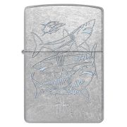 Зажигалка ZIPPO 48 595 Guy Harvey с покрытием Street Chrome, латунь/сталь, серебристая