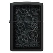 Зажигалка ZIPPO 48 999 Steampunk с покрытием Black Matte, латунь/сталь, черная, матовая