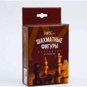 Фигуры шахматные обиходные, дерево, король 7.2 см, пешка 4.5 см, d=2 см Арт.02-68К