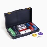 Покер, набор для игры «Время игры» 200 фишек, 2 колоды карт, 5 кубиков 9911693