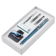 Набор  Pierre Cardin I-SHARE PCW-001-4,синий,перо М+2 насадки с пером 1,1 и 1,9мм конвертер+чернила