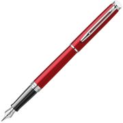 Ручка перо Waterman Hemisphere (2043212) Red Comet CT F сталь нержавеющая подар.кор.