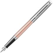 Ручка перо Waterman Hemisphere Deluxe (2043233) Rose Wave CT F сталь нержавеющая подар.кор.