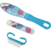 NAB-1 Набор педикюрный, голубой: тёрка, пилка, щётка NAB-1