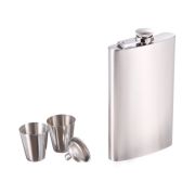 Набор FLS062 S.Quire фляга 0,27 л, 2 стопки, воронка, сталь, серебристый