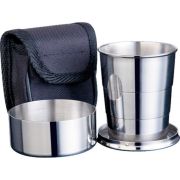 Стаканчик складной  LY-BE2/CP 150 мл, сталь, нейлоновый чехол LY-BE2/CP