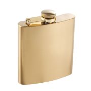 Фляжка PT26-6 S.Quire 0,18 л, сталь, золотистая 1508YА