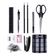 Настольный набор Deli  Е38253 (12 предметов) пластик черный