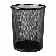 Корзина для бумаг 231958, 9 л, металлическая, черная, BRAUBERG 