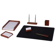 Набор настольный Delucci MBn_07214 7 предметов, коричневый орех