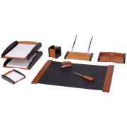 Набор настольный Delucci MBn_08208 8 предметов, светлое/черное дерево