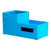 Подставка-органайзер Deli EZ25130 RIO 4 отд.175*90*92мм голубой пластик