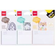 Блок самоклеящийся бумажный Deli Stick UP EA55902 76x84мм 25лист. ассорти вырубной 