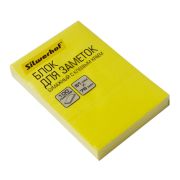 Блок самоклеящийся бумажный Silwerhof 1204463 51x76мм 100лист. 75г/м2 неон жёлтый