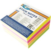 Стикеры CENTRUM 80810 5 цветов НЕОН 400 листов, 75*75 мм, блок