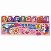 Клейкие листки-индексы CENTRUM 80454  Единорог, бумажные, 8 цветов,15 листов