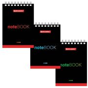 Блокнот BRAUBERG МАЛЫЙ ФОРМАТ, (75х105мм) А7, 40л, гребень, картон, клетка, Черный стиль, 129855