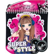 Блокнот Centrum 89635 с трафаретами и наклейками Superstyle  185*185 мм, 4 дизайна,24 л. с эскизами