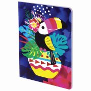 Блокнот ЮНЛАНДИЯ МАЛЫЙ ФОРМАТ, (103х148мм) А6, 32л, сшивка, голограмма, клетка, ТУКАН, 662702