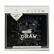 Блокнот-скетчбук 60л, 250*250, жест подлож. гребень 80 г/м2 крафт-бумага  арт 2616