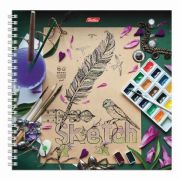 Блокнот-скетчбук 60л, арт 17231 белая бумага, 210*210мм, 120г/м, е/спираль Будем рисовать А258101