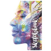 Блокнот-скетчбук альбом для эскизов, бел бум А4, 235г/м2, 20л, гребень, фольга, 