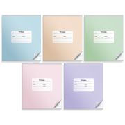 Тетрадь 12лист. клетка Silwerhof 721476-15 A5 Монохром 5диз. мел.карт. скрепка