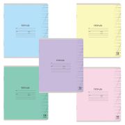 Тетрадь 12лист. линейка косая Юнландия Классика ассорти ЛИНЕЙКА КОСАЯ 105649