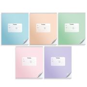 Тетрадь 24лист клетка Silwerhof 721483-35/1 A5 Монохром 5диз. мел.карт. скрепка