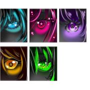 Тетрадь 48 лист. клетка Centrum 71287 Аниме Глаз, А5 на скрепке, обложка софт-тач+выборочный лак