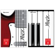 Тетрадь для нот арт 125417 А4 24лист, вертик., Музыка