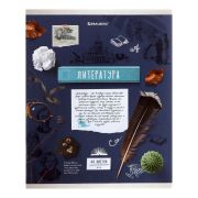 Тетрадь предметная BRAUBERG COLLAGE, 48л.,twin лак ЛИТЕРАТУРА, линия, 404030