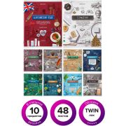 Тетрадь предметная BRAUBERG COLLAGE, 48л.,twin лак РУССКИЙ ЯЗЫК, линия, 404030